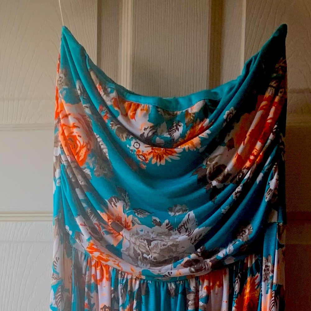 Beautiful strapless maxi